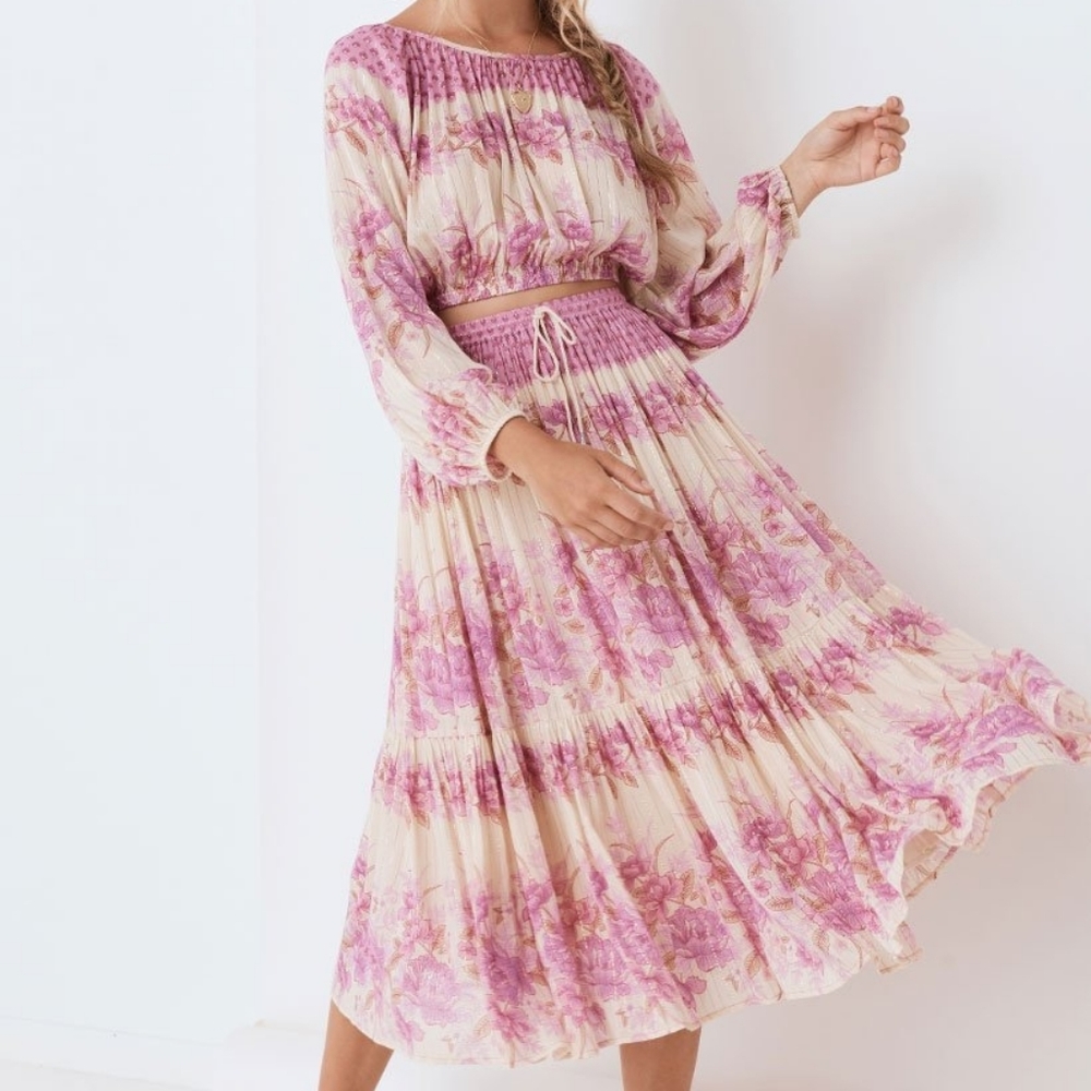 NWT Spell Coco Lei Skirt Lilac